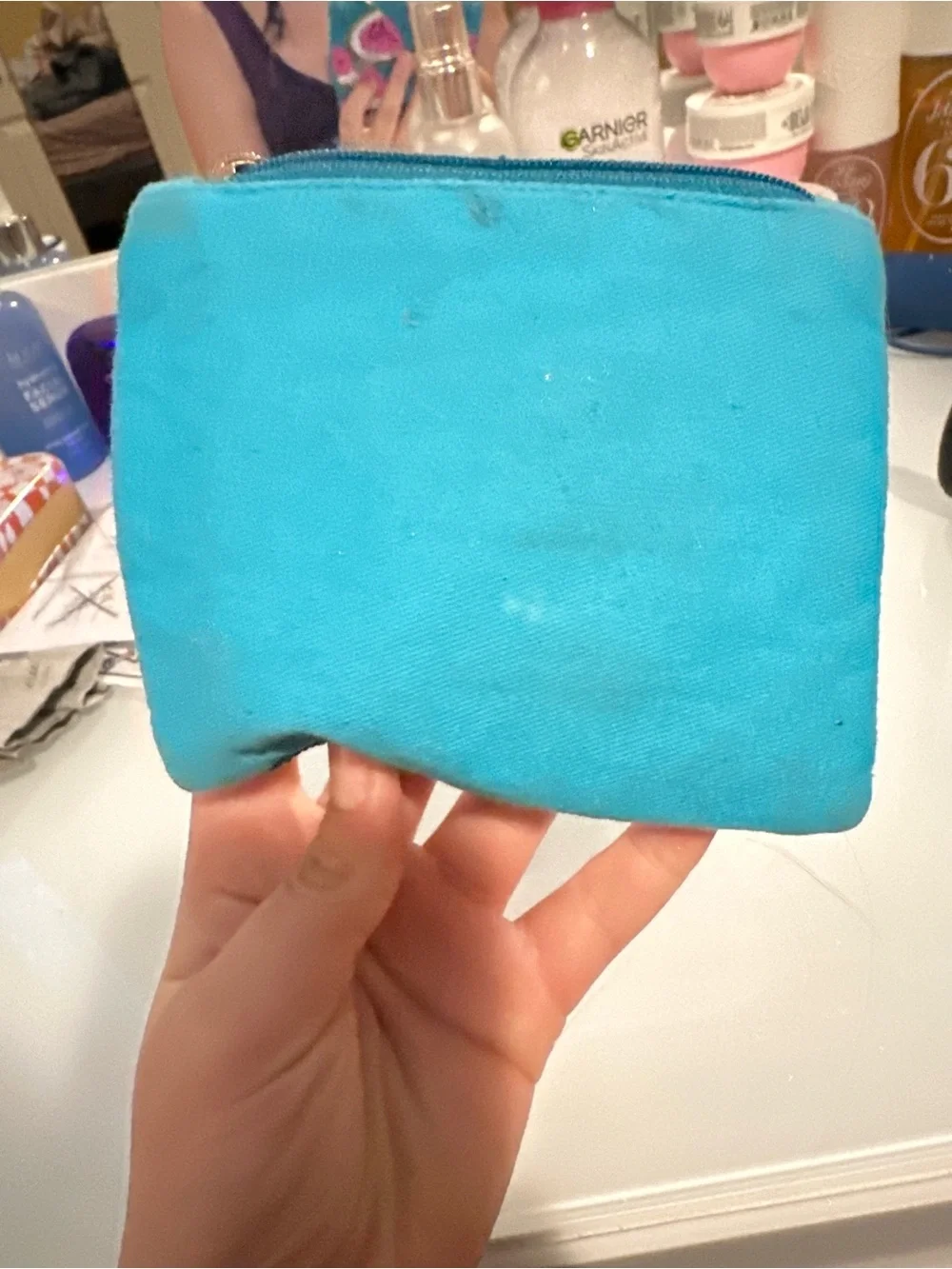 Beaded Watermelon Coin Purse - Turquoise & Pink